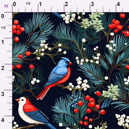 Cardinal Pines Pattern 1 Minky Fabric