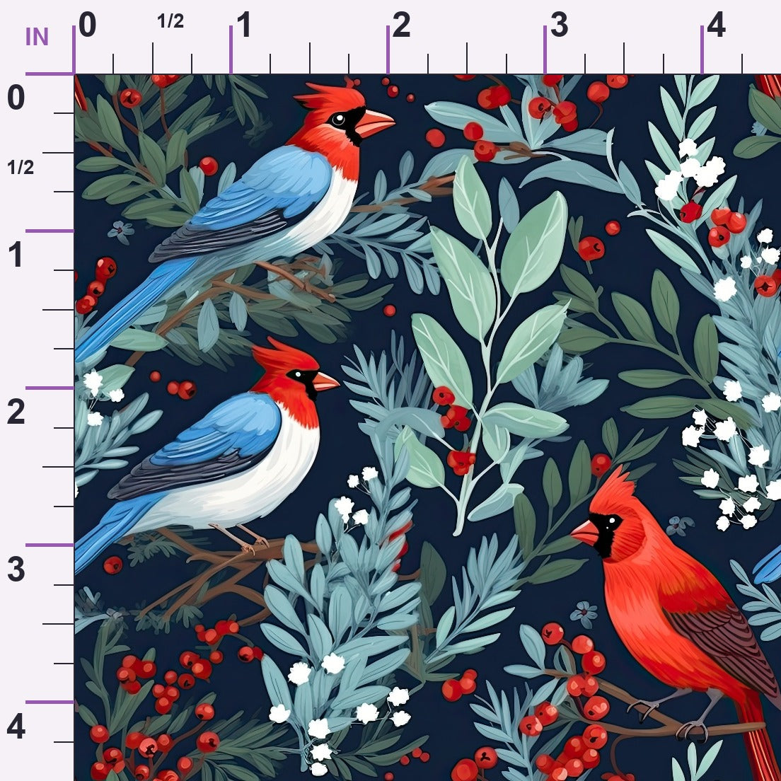 Cardinal Pines Pattern 10 Minky Fabric