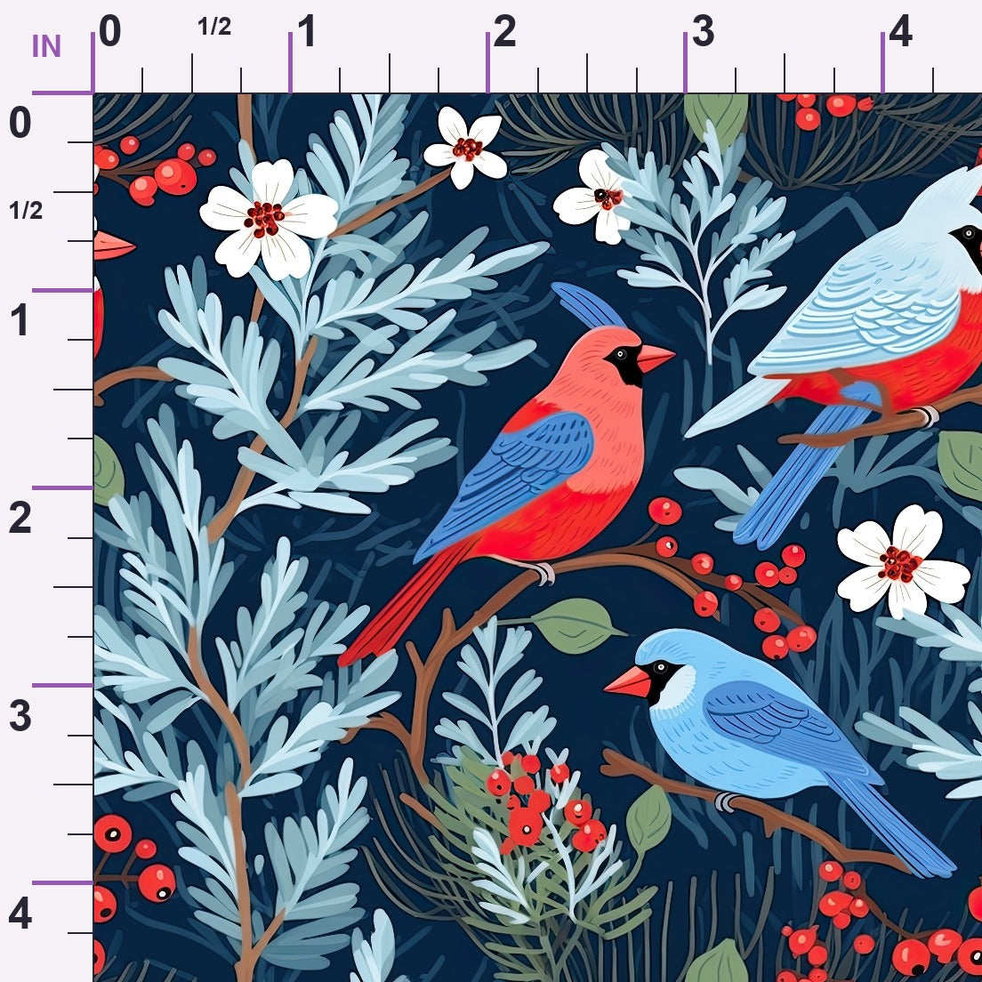 Cardinal Pines Pattern 11 Minky Fabric