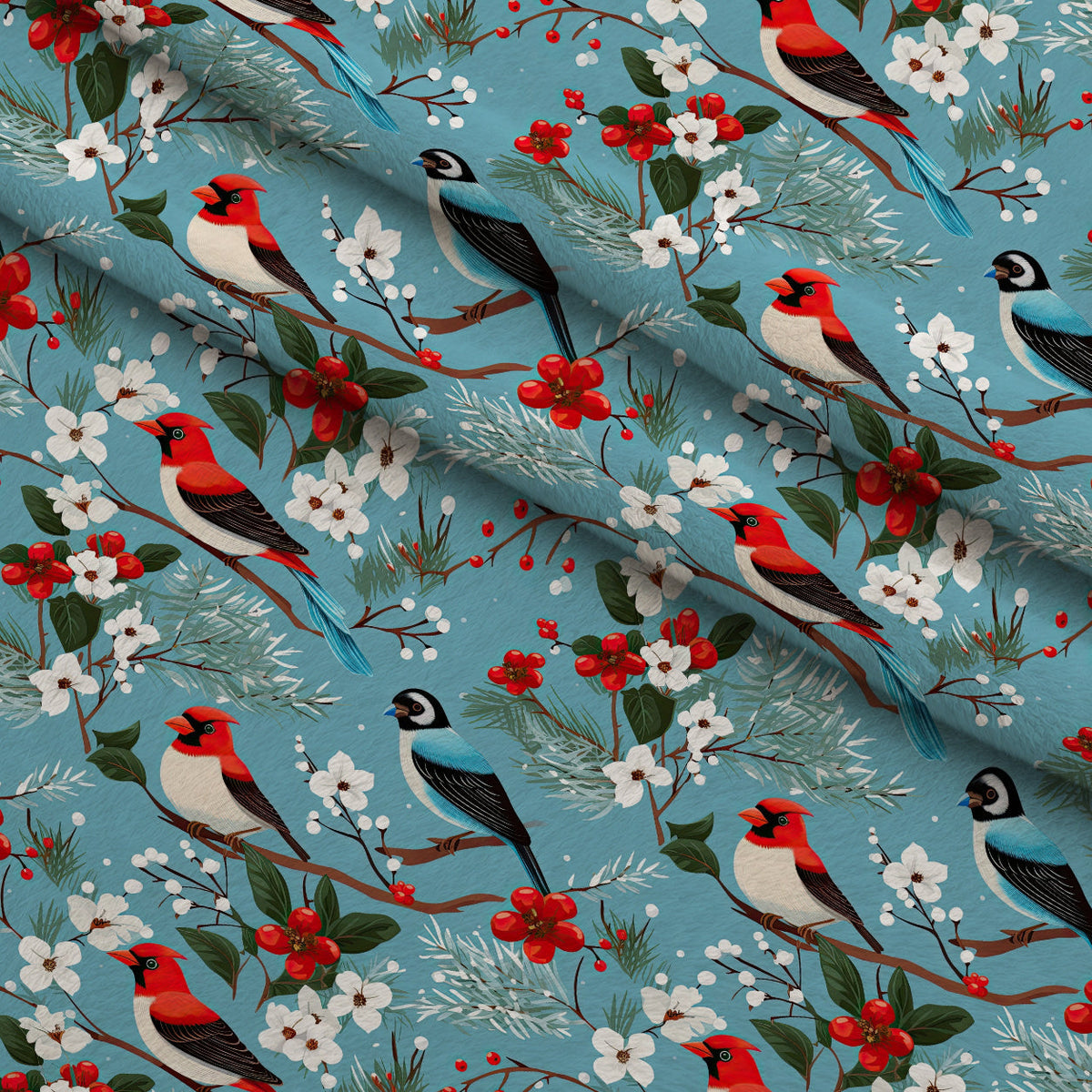 Cardinal Pines Pattern 12 Minky Fabric