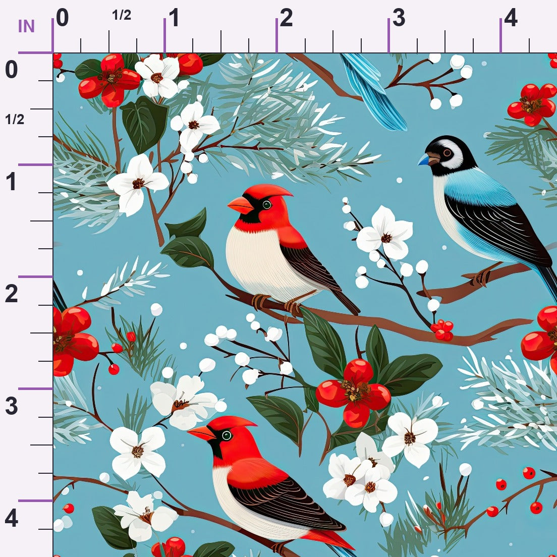 Cardinal Pines Pattern 12 Minky Fabric