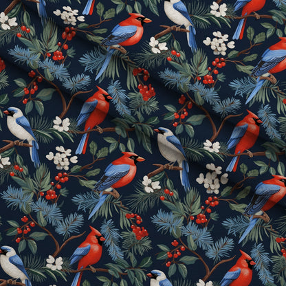 Cardinal Pines Pattern 2 Minky Fabric