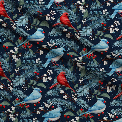 Cardinal Pines Pattern 3 Minky Fabric