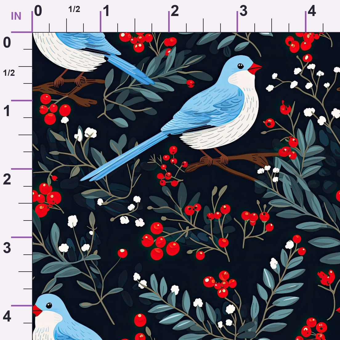Cardinal Pines Pattern 4 Minky Fabric