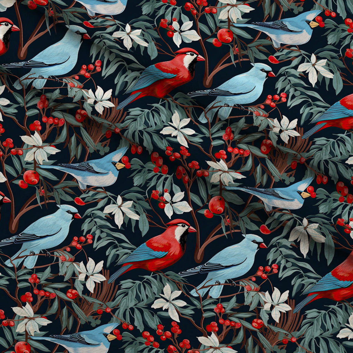 Cardinal Pines Pattern 6 Minky Fabric