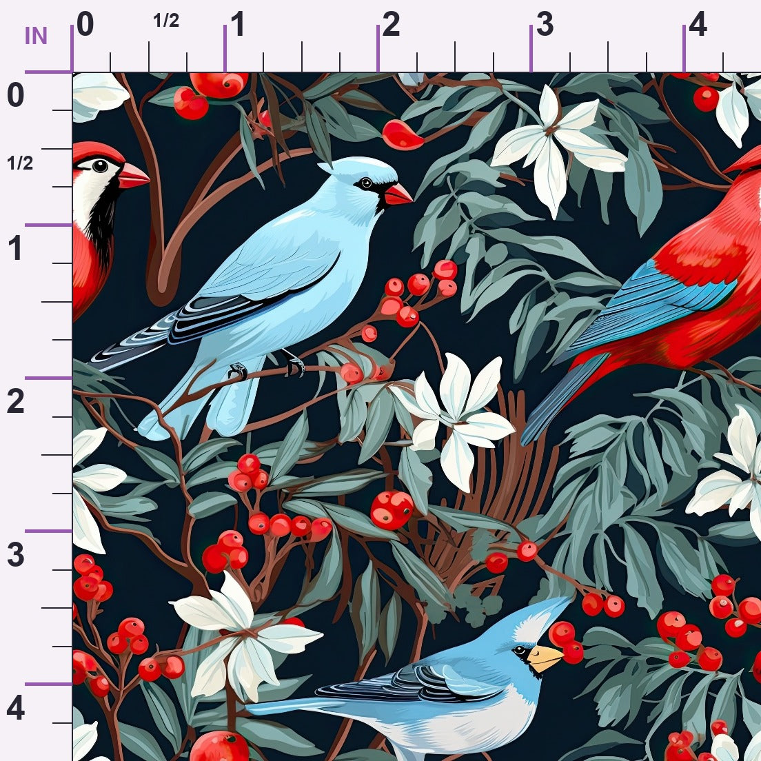 Cardinal Pines Pattern 6 Minky Fabric