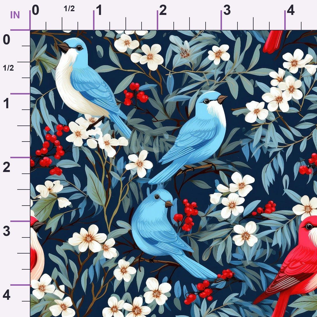 Cardinal Pines Pattern 7 Minky Fabric