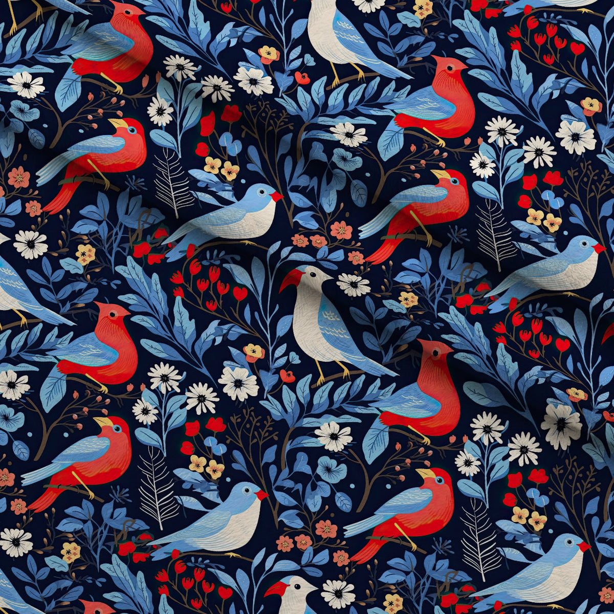 Cardinal Pines Pattern 8 Minky Fabric