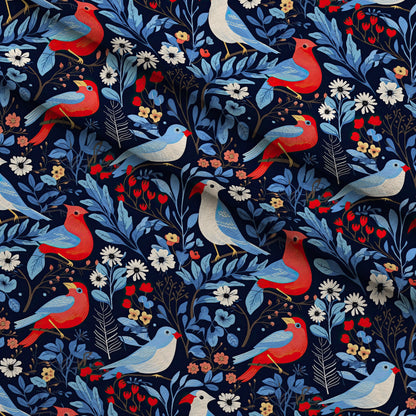 Cardinal Pines Pattern 8 Minky Fabric