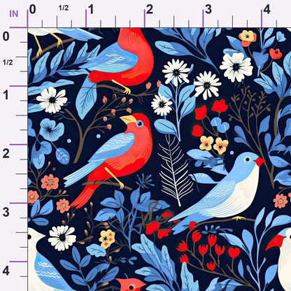 Cardinal Pines Pattern 8 Minky Fabric