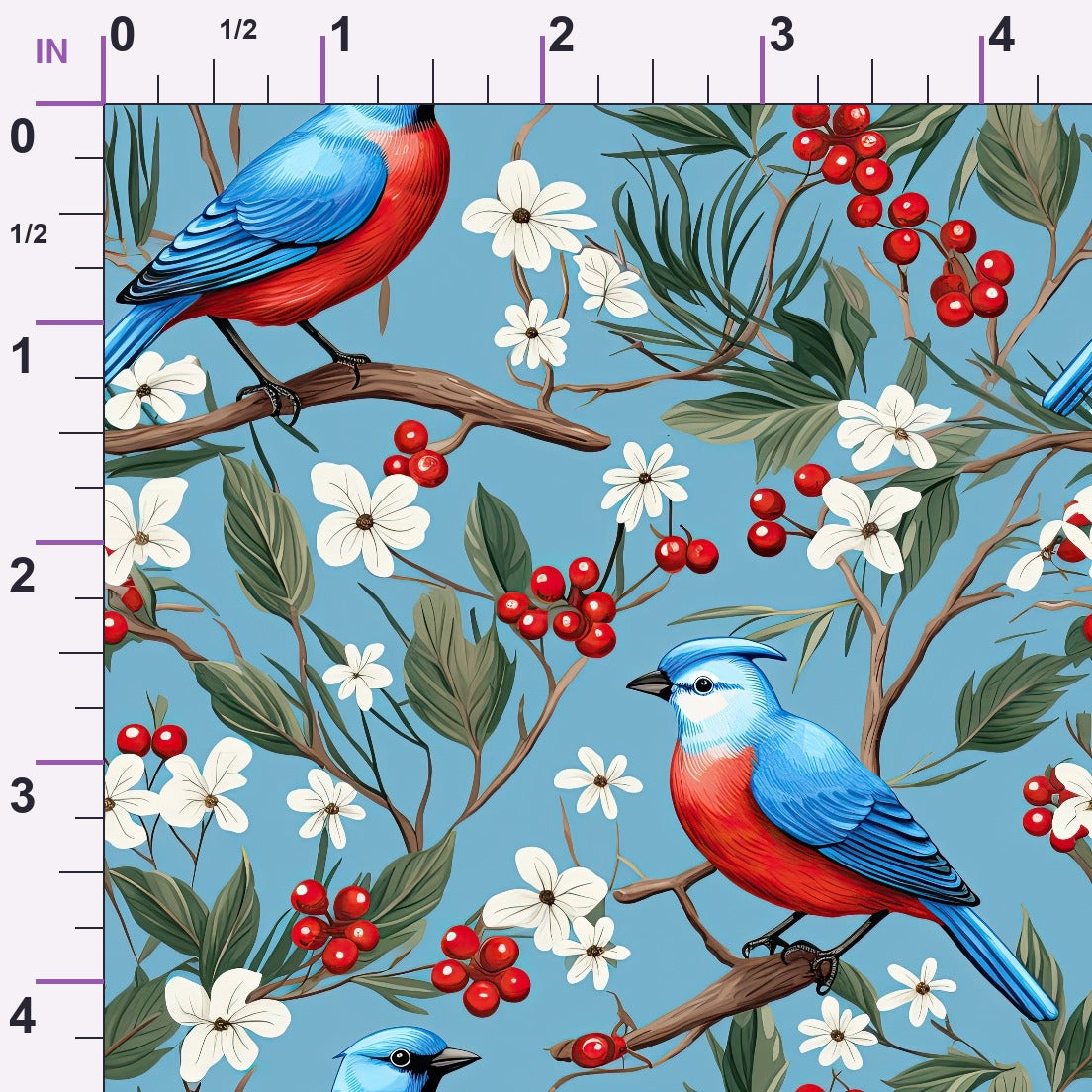 Cardinal Pines Pattern 9 Minky Fabric