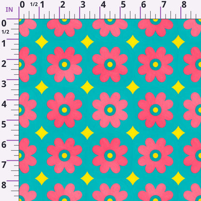 Carnival Garden Glow Pattern 10 Minky Fabric