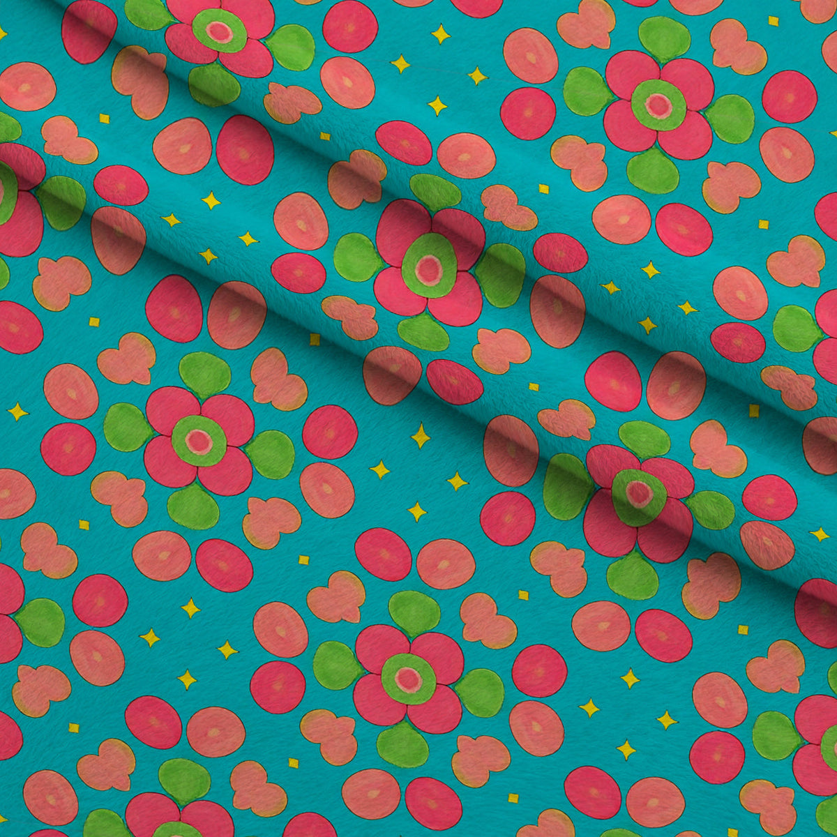 Carnival Garden Glow Pattern 11 Minky Fabric