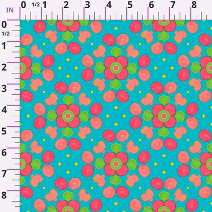 Carnival Garden Glow Pattern 11 Minky Fabric