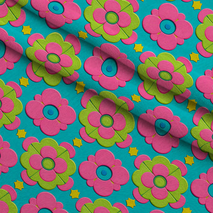 Carnival Garden Glow Pattern 7 Minky Fabric