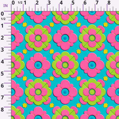 Carnival Garden Glow Pattern 7 Minky Fabric