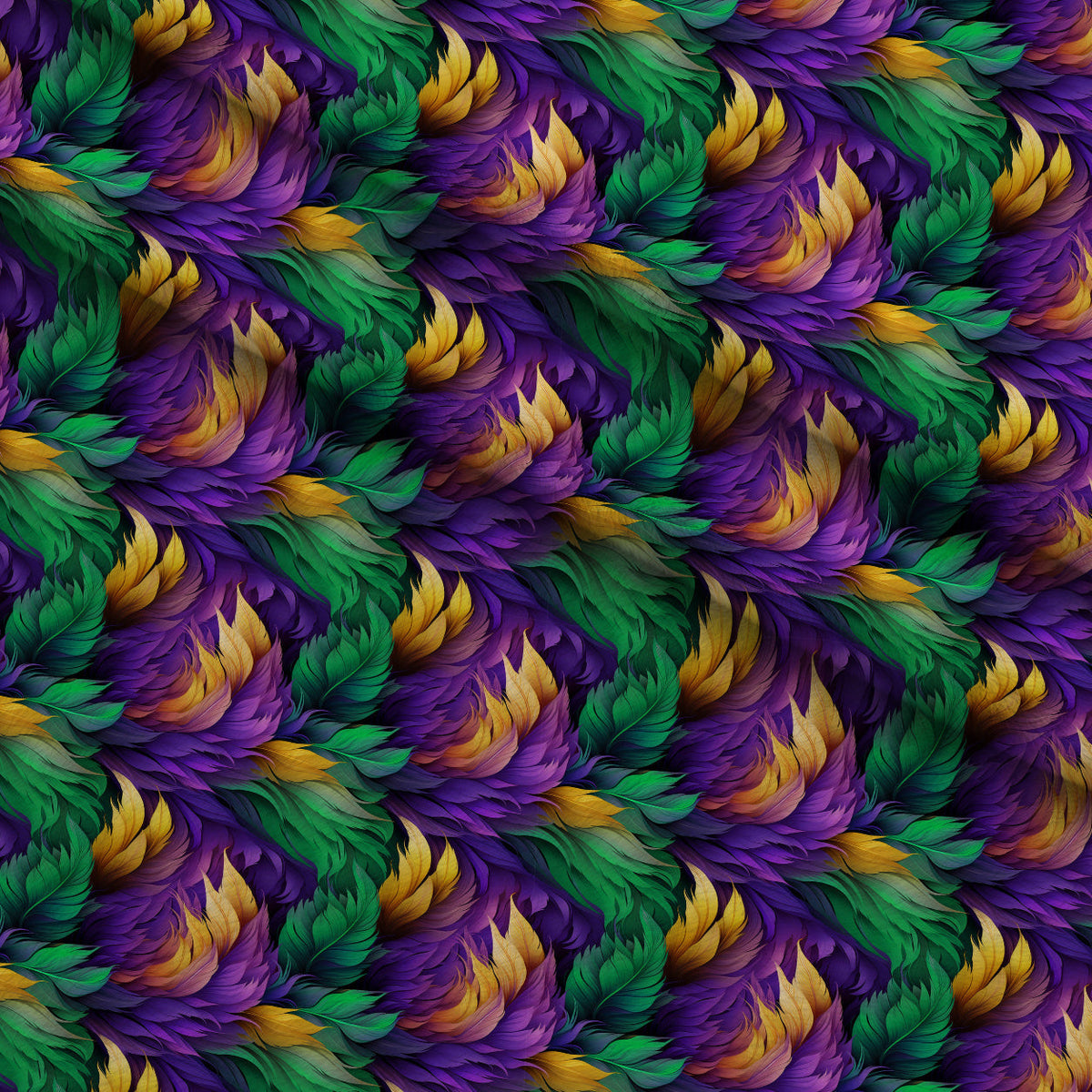 Carnival Plumes Pattern 2 Minky Fabric