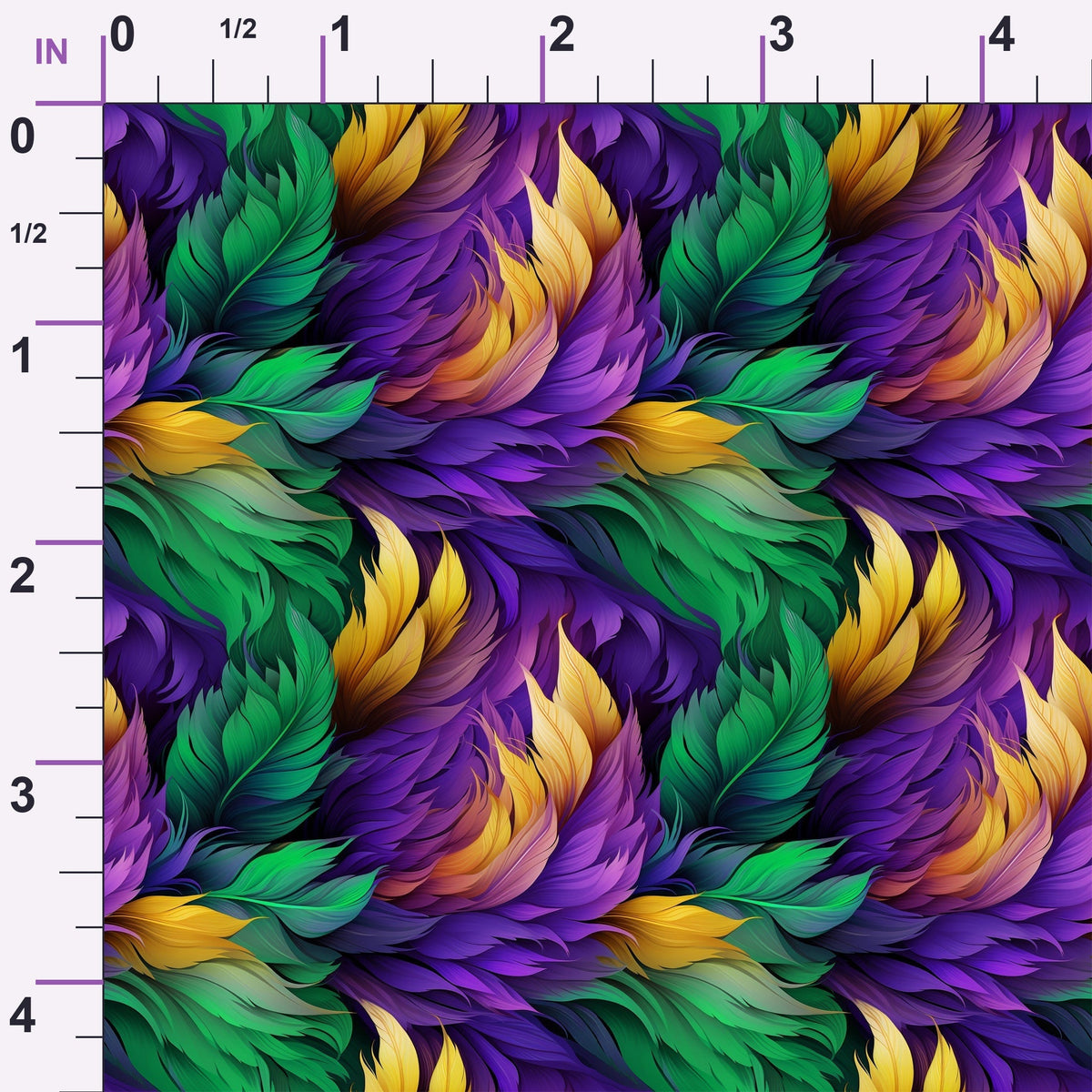 Carnival Plumes Pattern 2 Minky Fabric