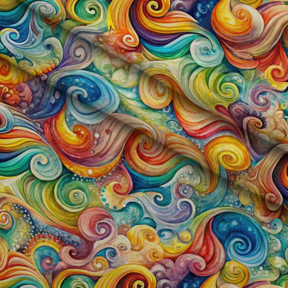Carnival Swirls Pattern 10 Minky Fabric
