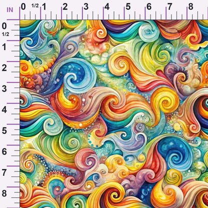Carnival Swirls Pattern 10 Minky Fabric