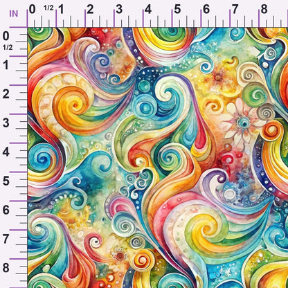 Carnival Swirls Pattern 11 Minky Fabric