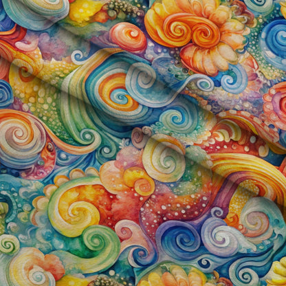 Carnival Swirls Pattern 12 Minky Fabric