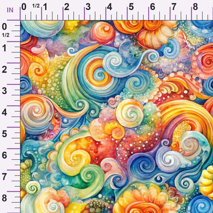 Carnival Swirls Pattern 12 Minky Fabric
