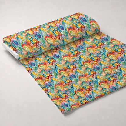 Carnival Swirls Pattern 2 Minky Fabric