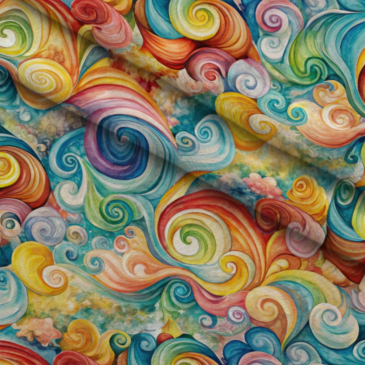 Carnival Swirls Pattern 2 Minky Fabric