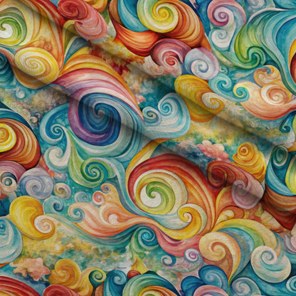 Carnival Swirls Pattern 2 Minky Fabric