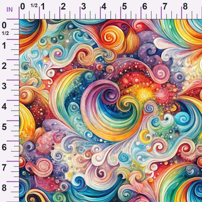 Carnival Swirls Pattern 3 Minky Fabric