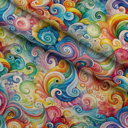 Carnival Swirls Pattern 4 Minky Fabric