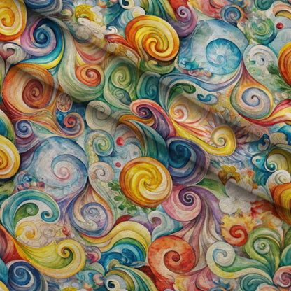 Carnival Swirls Pattern 5 Minky Fabric