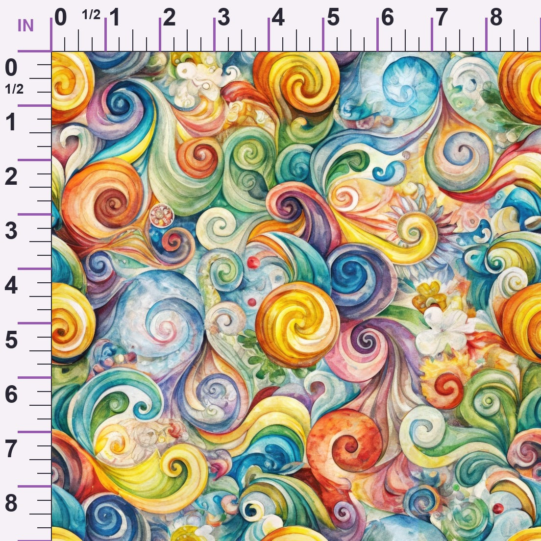 Carnival Swirls Pattern 5 Minky Fabric