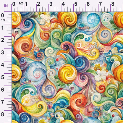 Carnival Swirls Pattern 5 Minky Fabric
