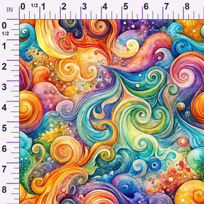 Carnival Swirls Pattern 6 Minky Fabric
