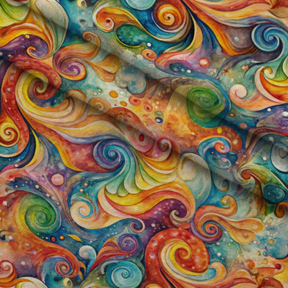 Carnival Swirls Pattern 7 Minky Fabric