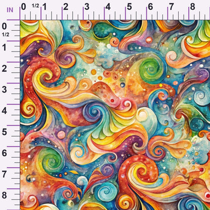 Carnival Swirls Pattern 7 Minky Fabric