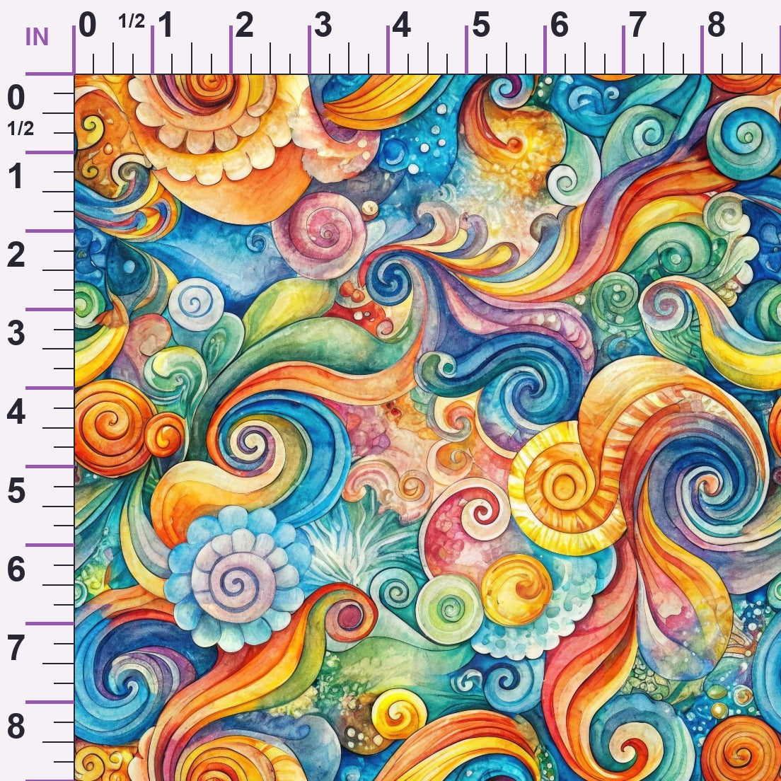Carnival Swirls Pattern 8 Minky Fabric