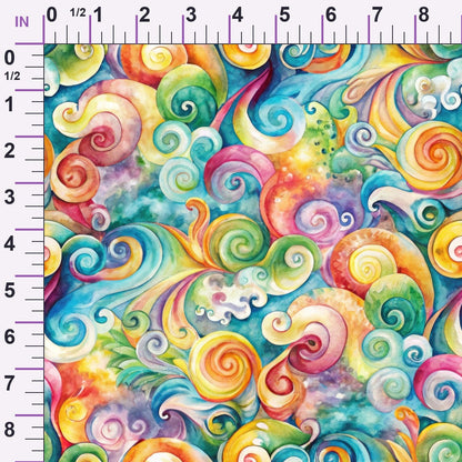 Carnival Swirls Pattern 9 Minky Fabric