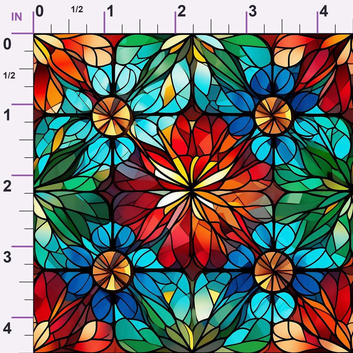 Cathedral Blooms Pattern 5 Minky Fabric