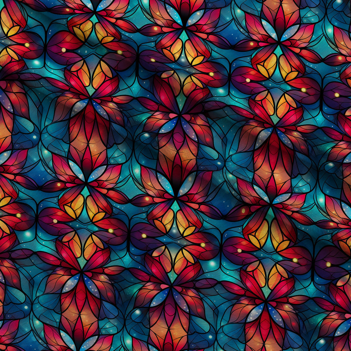 Cathedral Blooms Pattern 7 Minky Fabric