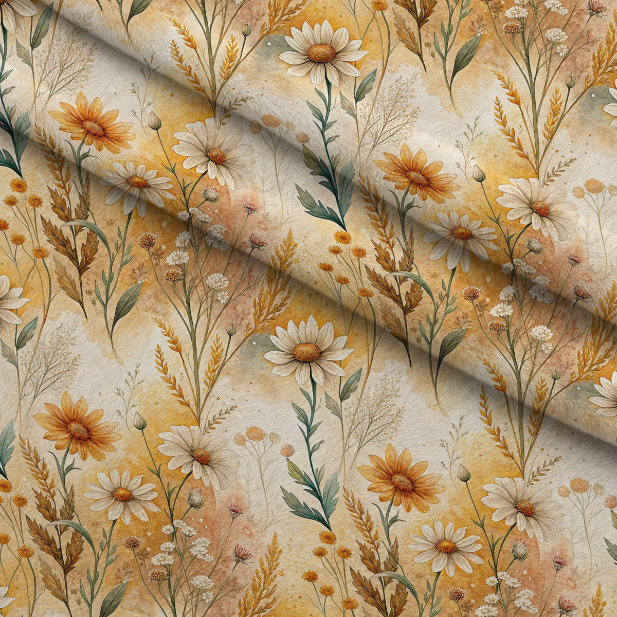 Chamomile Meadow Pattern 1 Minky Fabric