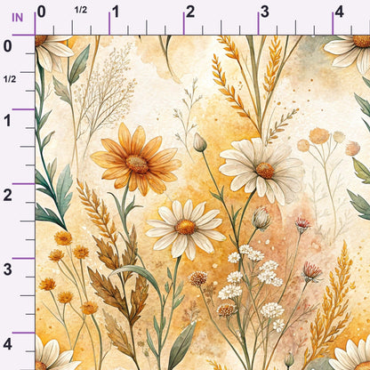 Chamomile Meadow Pattern 1 Minky Fabric