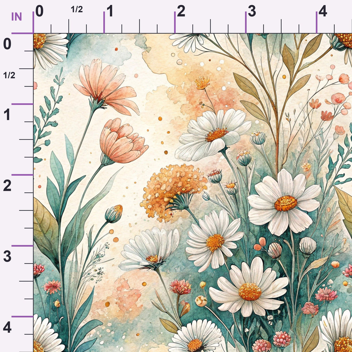 Chamomile Meadow Pattern 11 Minky Fabric