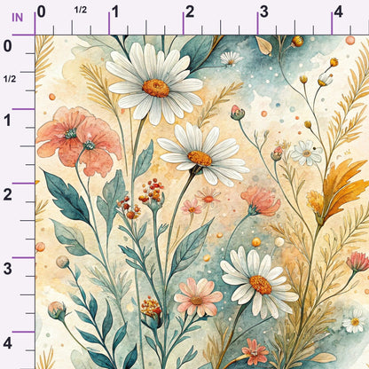 Chamomile Meadow Pattern 12 Minky Fabric