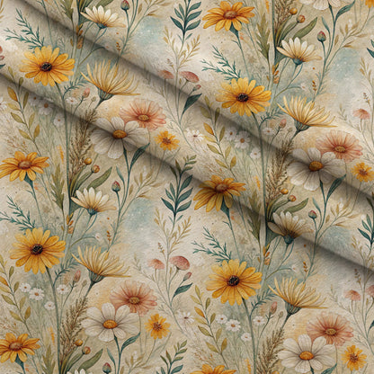 Chamomile Meadow Pattern 4 Minky Fabric
