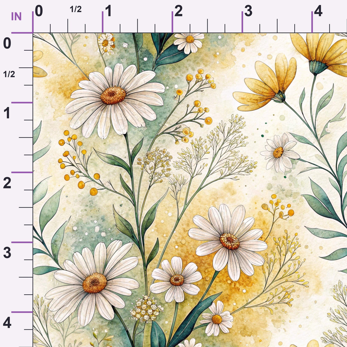 Chamomile Meadow Pattern 5 Minky Fabric