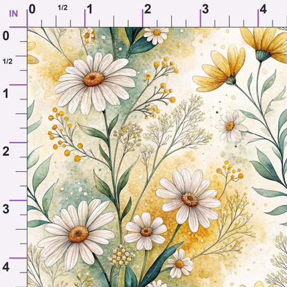 Chamomile Meadow Pattern 5 Minky Fabric