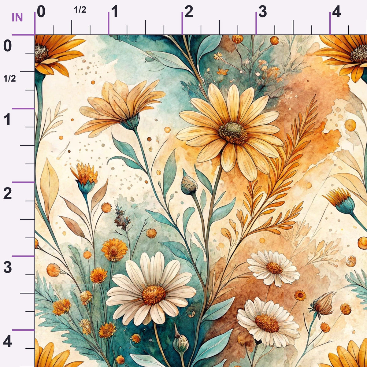 Chamomile Meadow Pattern 8 Minky Fabric